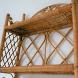 Rattan wall shelf