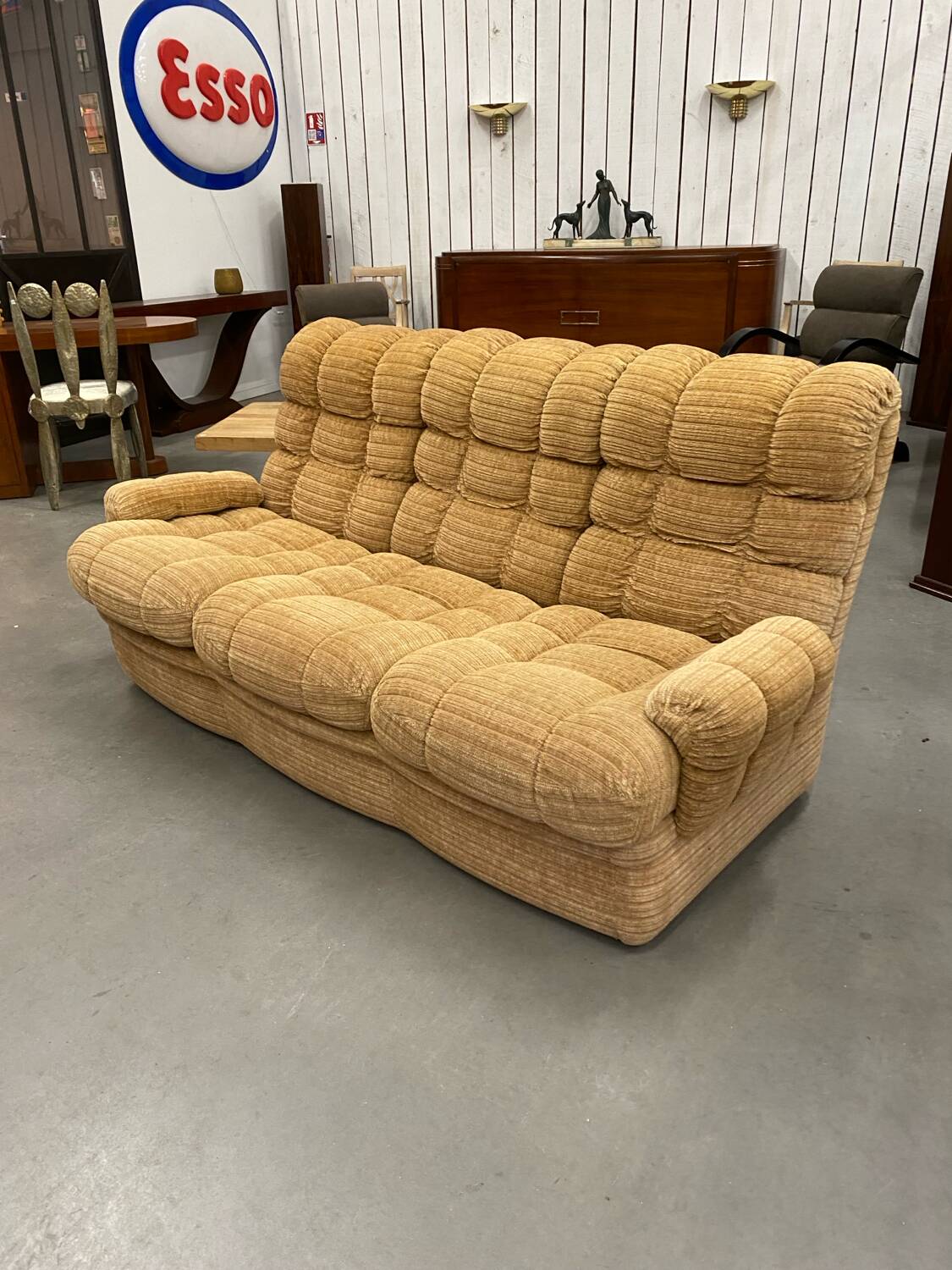 Salon modulable vintage en tissu
