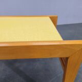 Mid Century Beech Plant Stands with Umakart Tops, 1970s Set