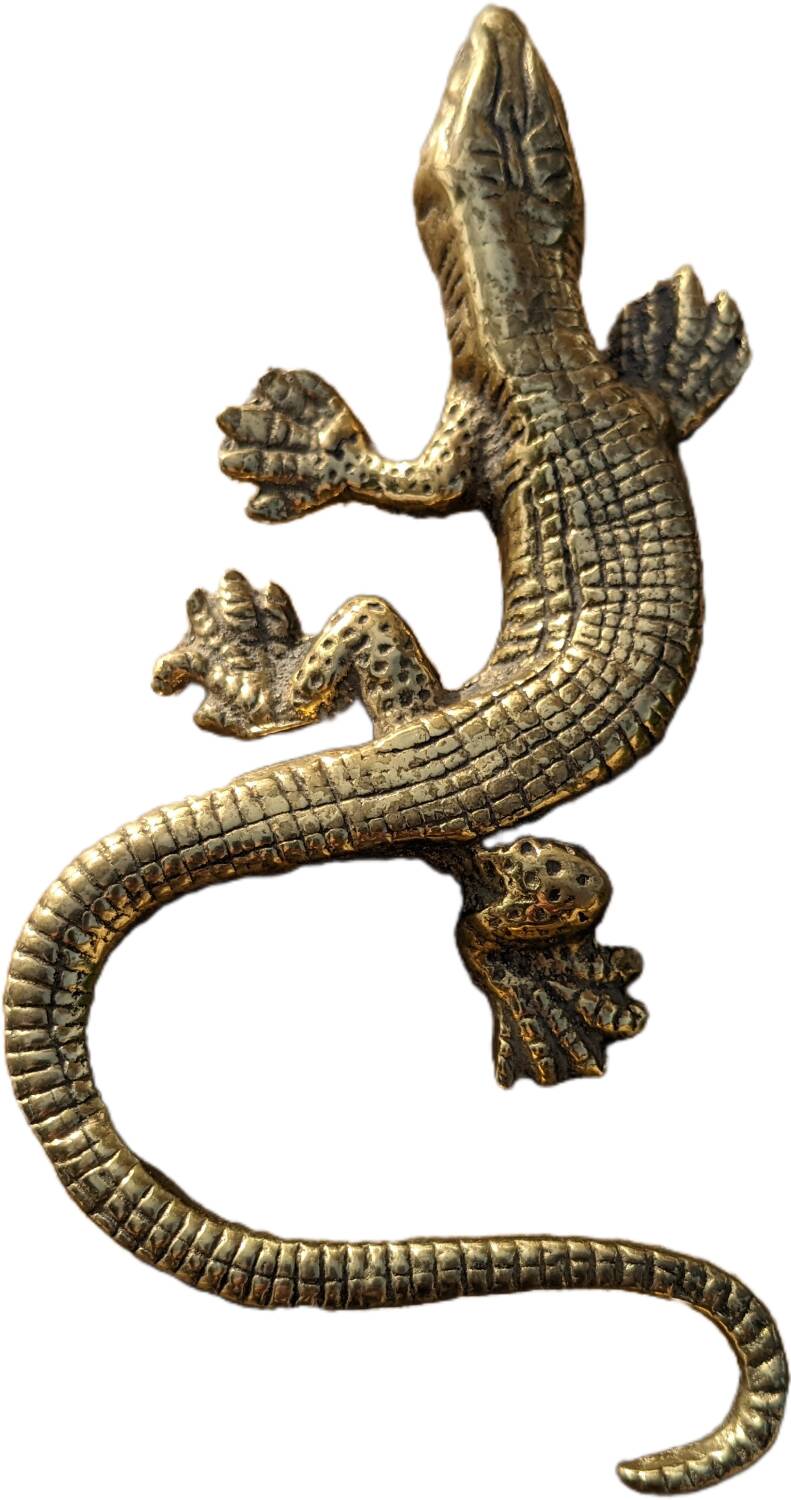 Gilt bronze lizard