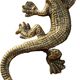 Lézard en bronze doré