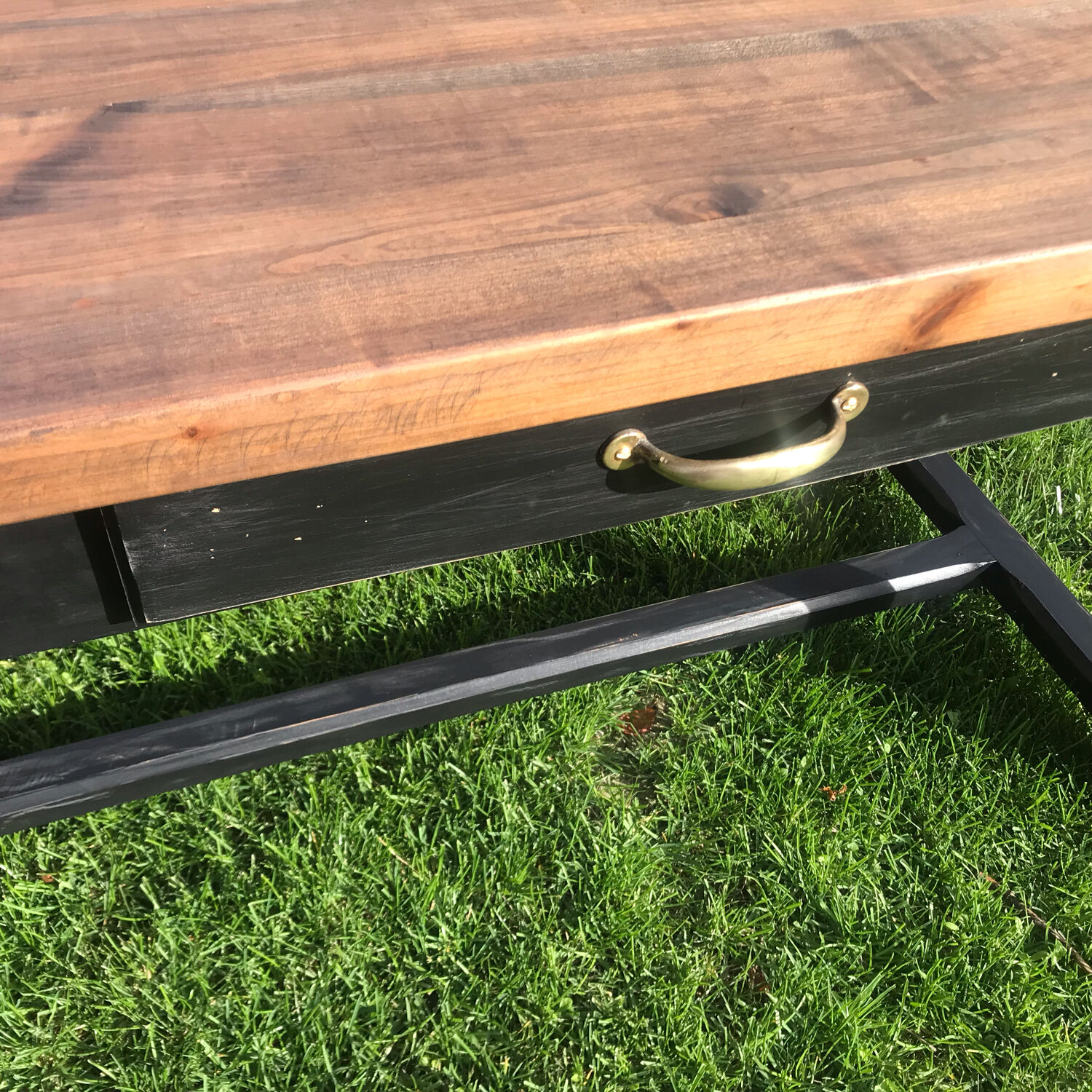 Solid wood farmhouse table