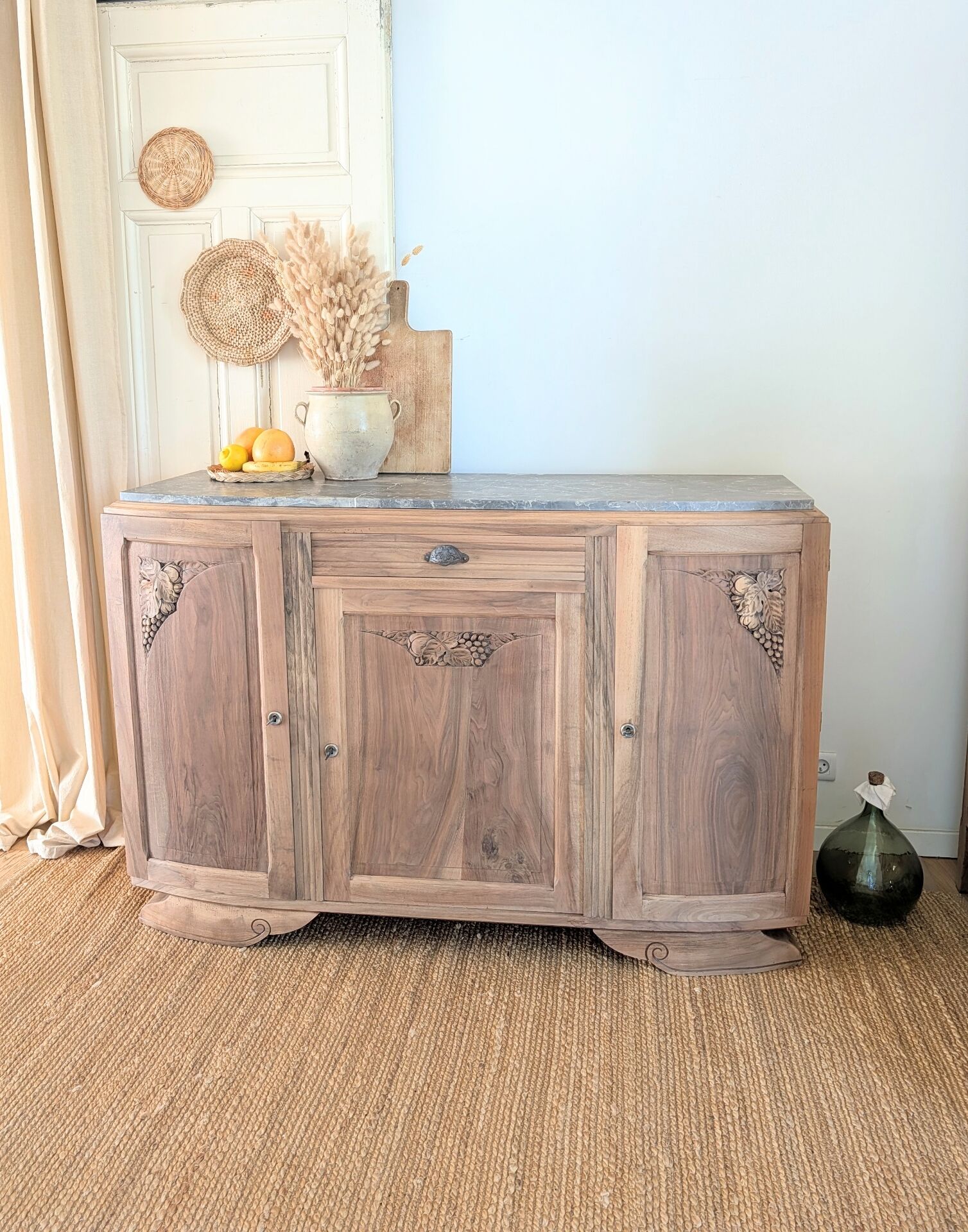 Buffet art déco en noyer
