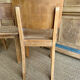 Set of 4 vintage chairs in light wood and cane – refurbished