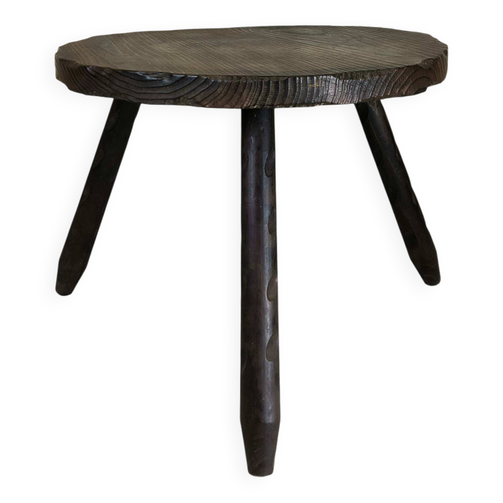 Vintage tripod coffee table in pine.