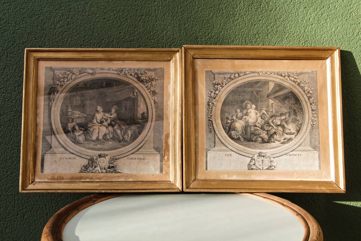 Pair of 18th century engravings, Nicolas Delaunay