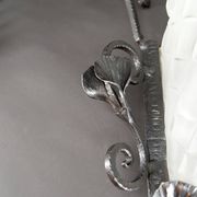 Pair of Wrought Iron Wall Lights by Degué, Art Deco, France, c. 1930