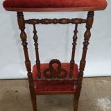 Pray-god wooden chair at assisi carpet in velvet 19th century
