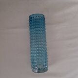 Vintage glass vase with bubble decoration.