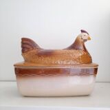 Large earthenware chicken terrine