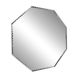 Vintage octagonal beveled mirror