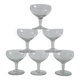 Lot de 6 coupes à champagne en cristal gravé 1950