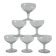 Lot de 6 coupes à champagne en cristal gravé 1950