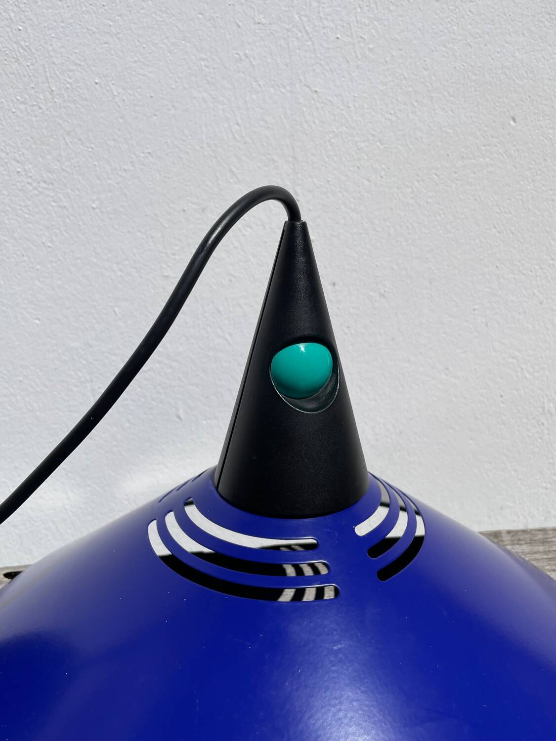 Postmodern blue metal pendant light Glossy