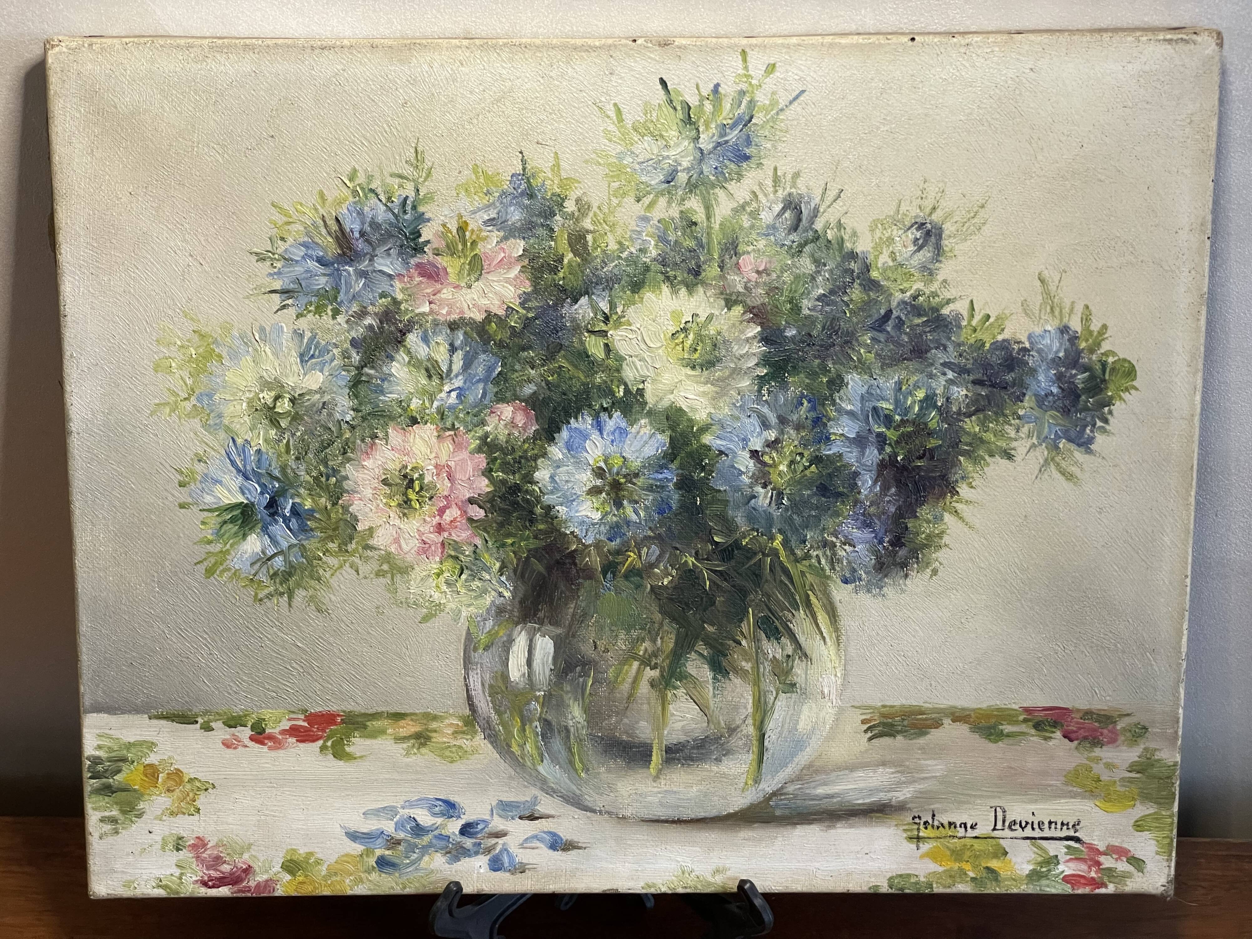 Bouquet of flowers Solange Devienne gouache