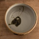 Enamelled sandstone bowl tachist Pottery of the Dove