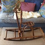 Rattan rocking horse