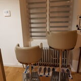 Lot de 2 chaises bistrot en cuir marque Ozzio design S540 Gerry