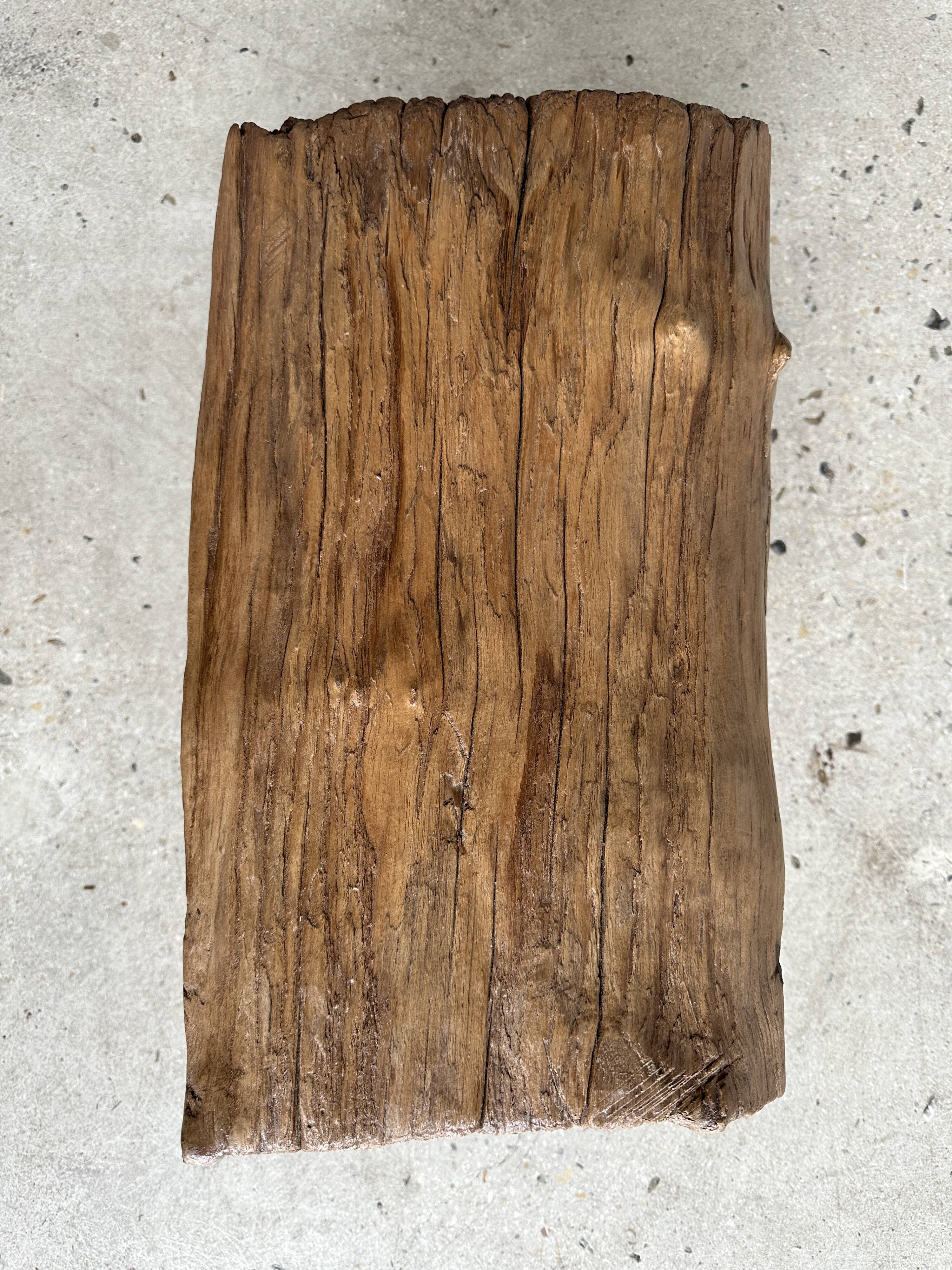 Stool in blond teak