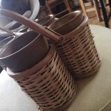 Set of 6 cups and their basket