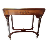 Table de milieu à abattants en marqueterie Napoléon 3
