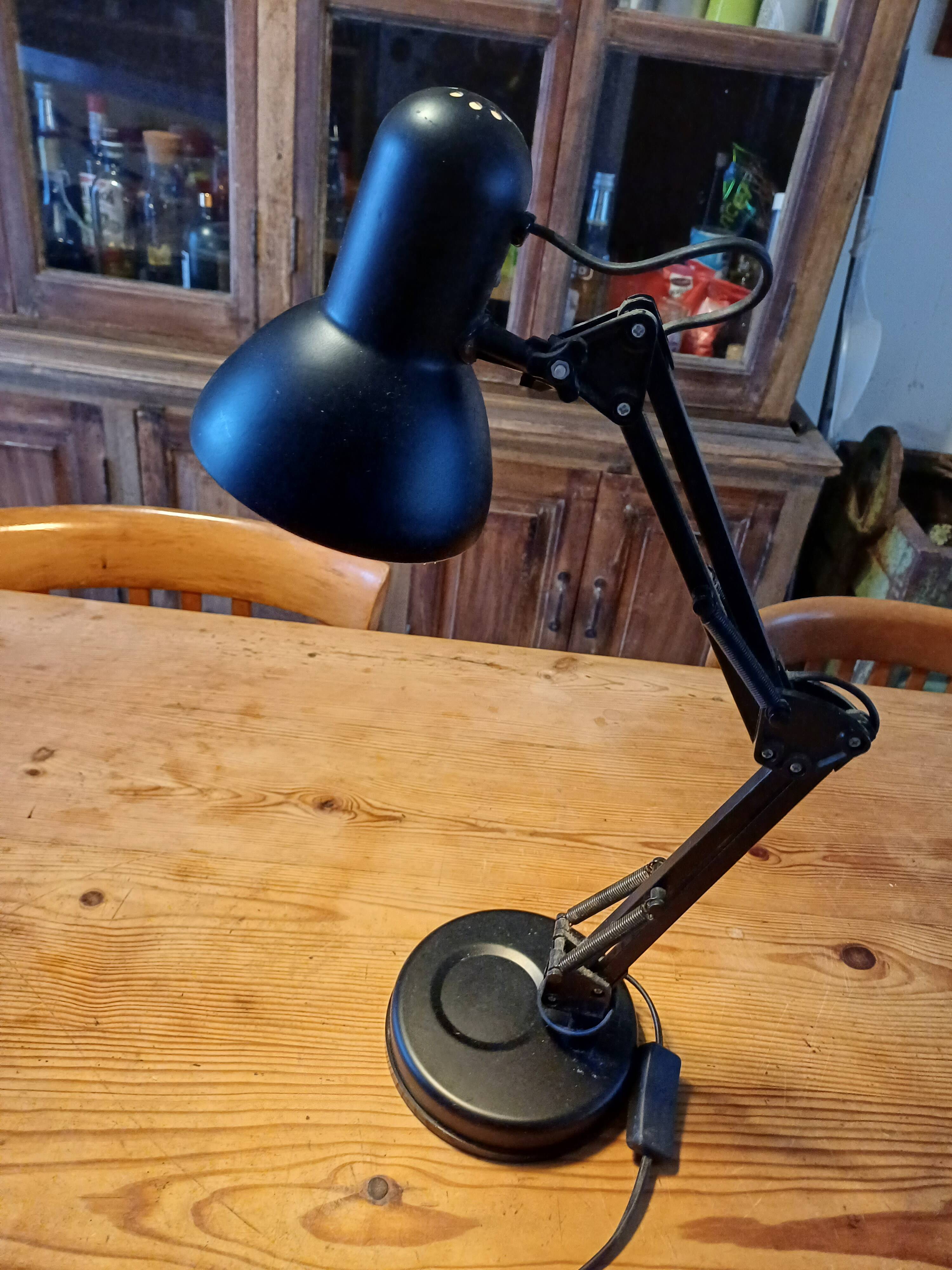 Vintage black metal desk lamp