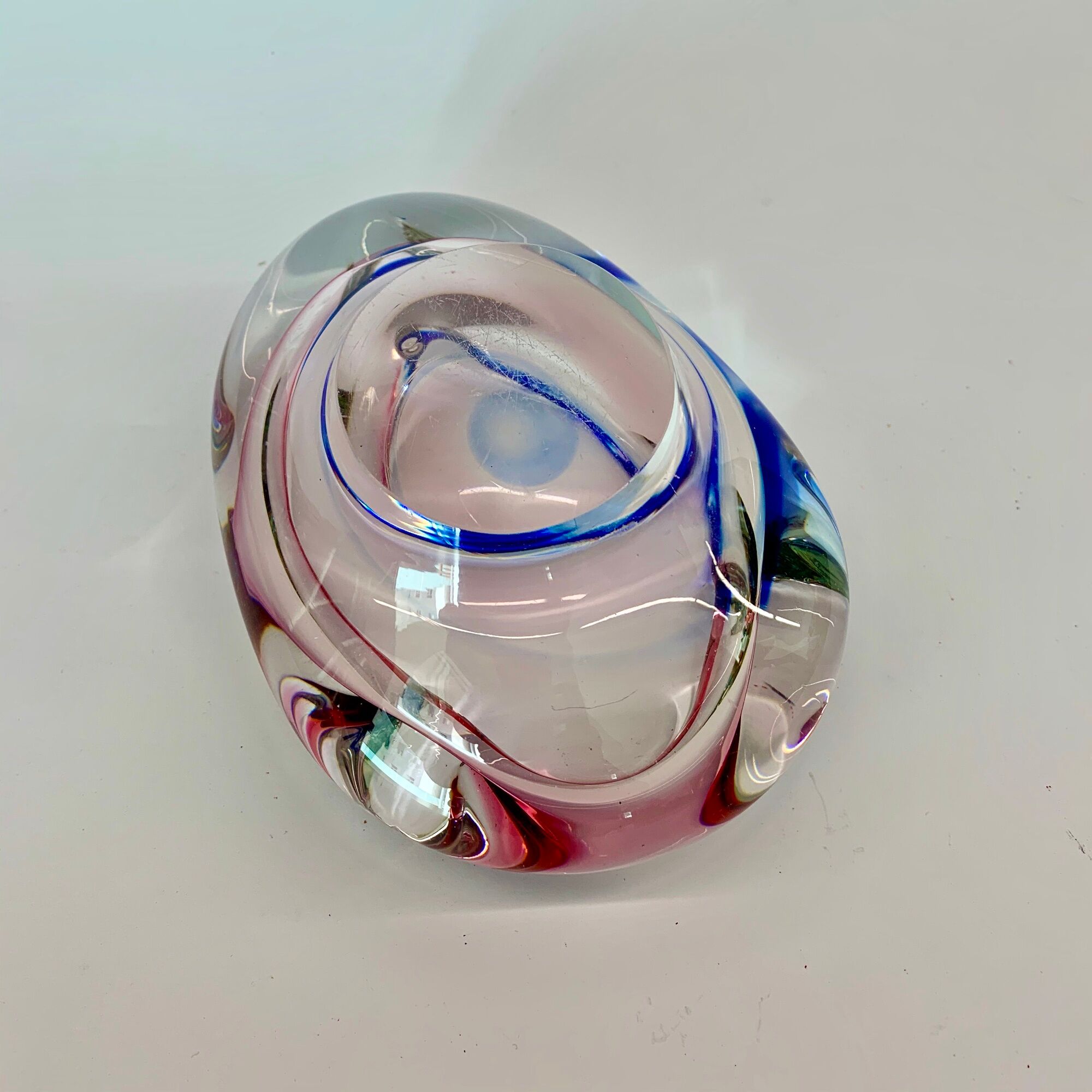 Bowl by Jozef Hospodka for Chribska Sklarna, 1960
