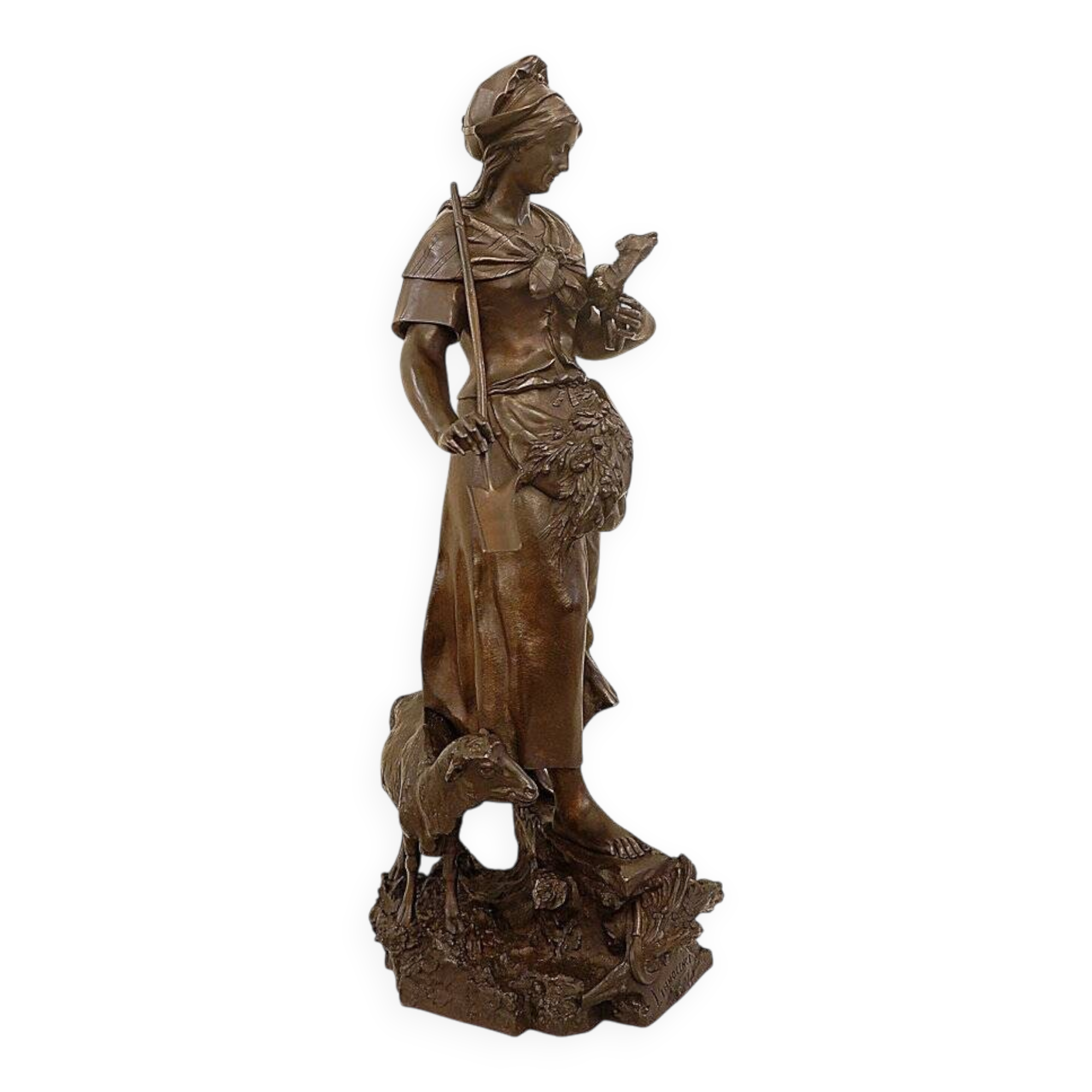 Auguste de wever (1836-1910) bronze sculpture "innocence" 19thc.