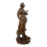 Auguste de wever (1836-1910) bronze sculpture "innocence" 19thc.