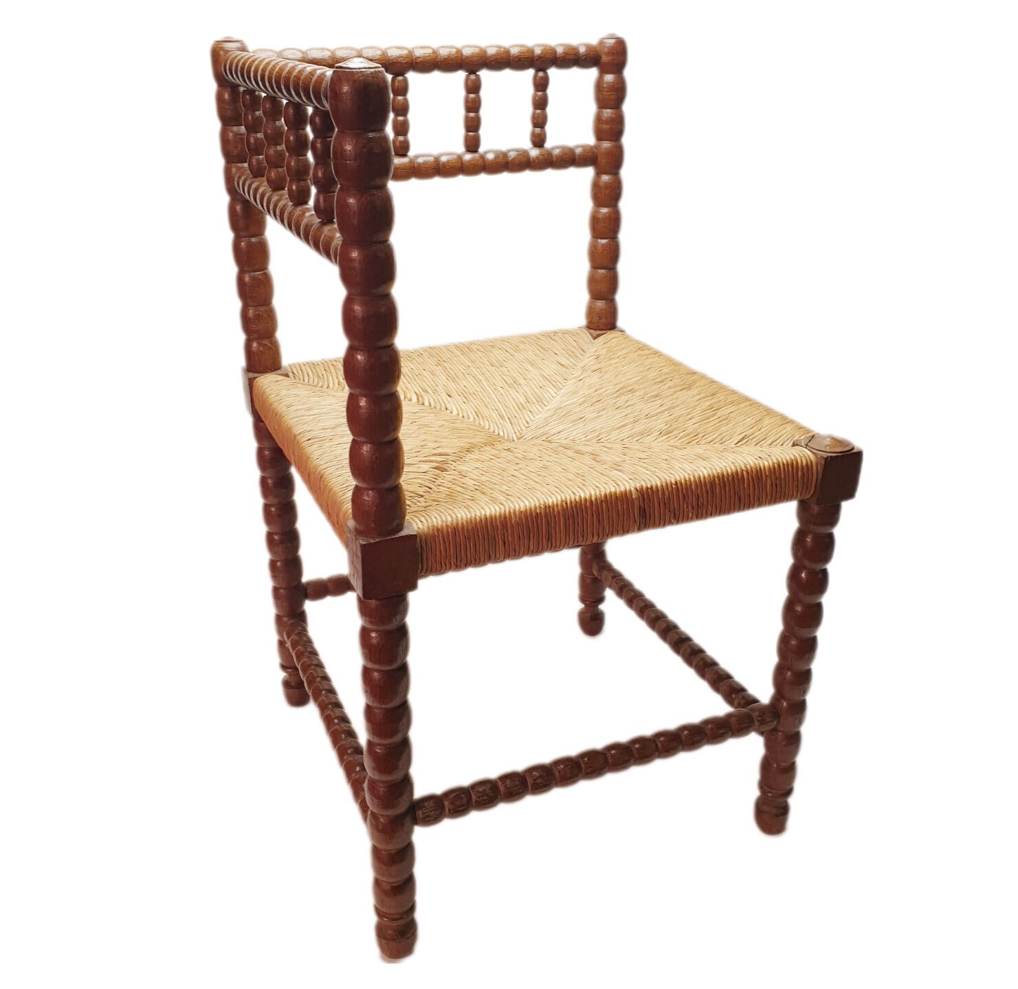 Corner armchair turned oak sitting mulched 50s
