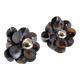 Stylized aluminum flower wall lamps from 1970