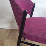 4 vintage chairs in purple fabric