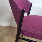 4 vintage chairs in purple fabric