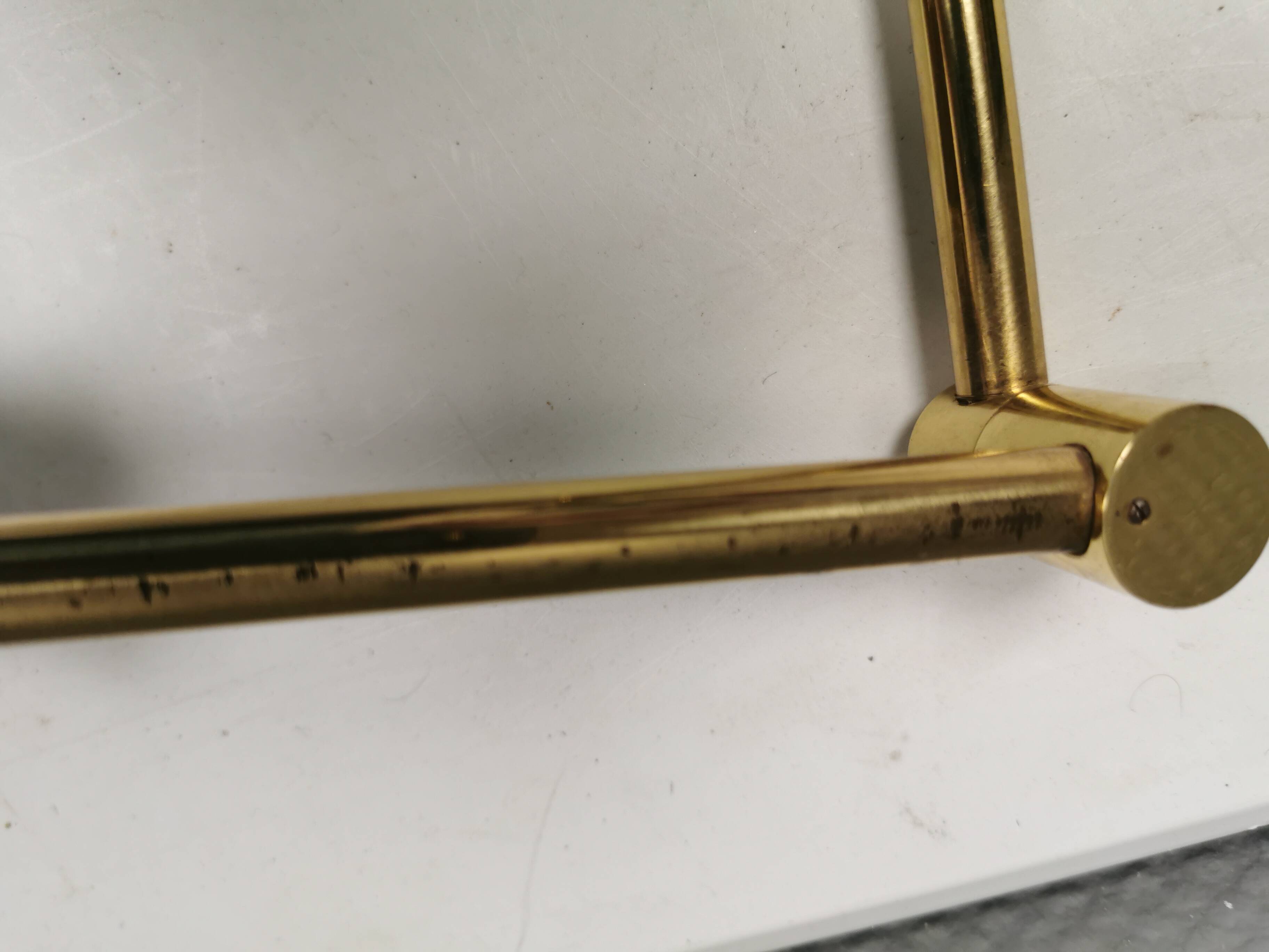 Danish “swing arm” wall lamp in brass by Lyskaer Lightning (LB) 1980s.