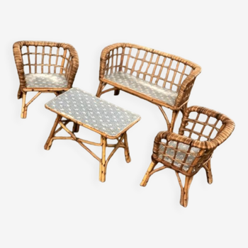 Rattan doll lounge