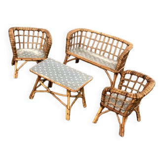 Rattan doll lounge