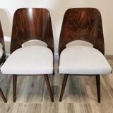 Dining Chairs by Radomir Hoffman for Ton, 1950s, Set of 4