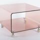 Small coffee table or end table in smoked plexiglass, 1970s