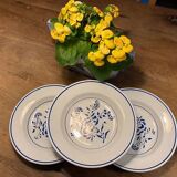 3 assiettes creuses Lunéville