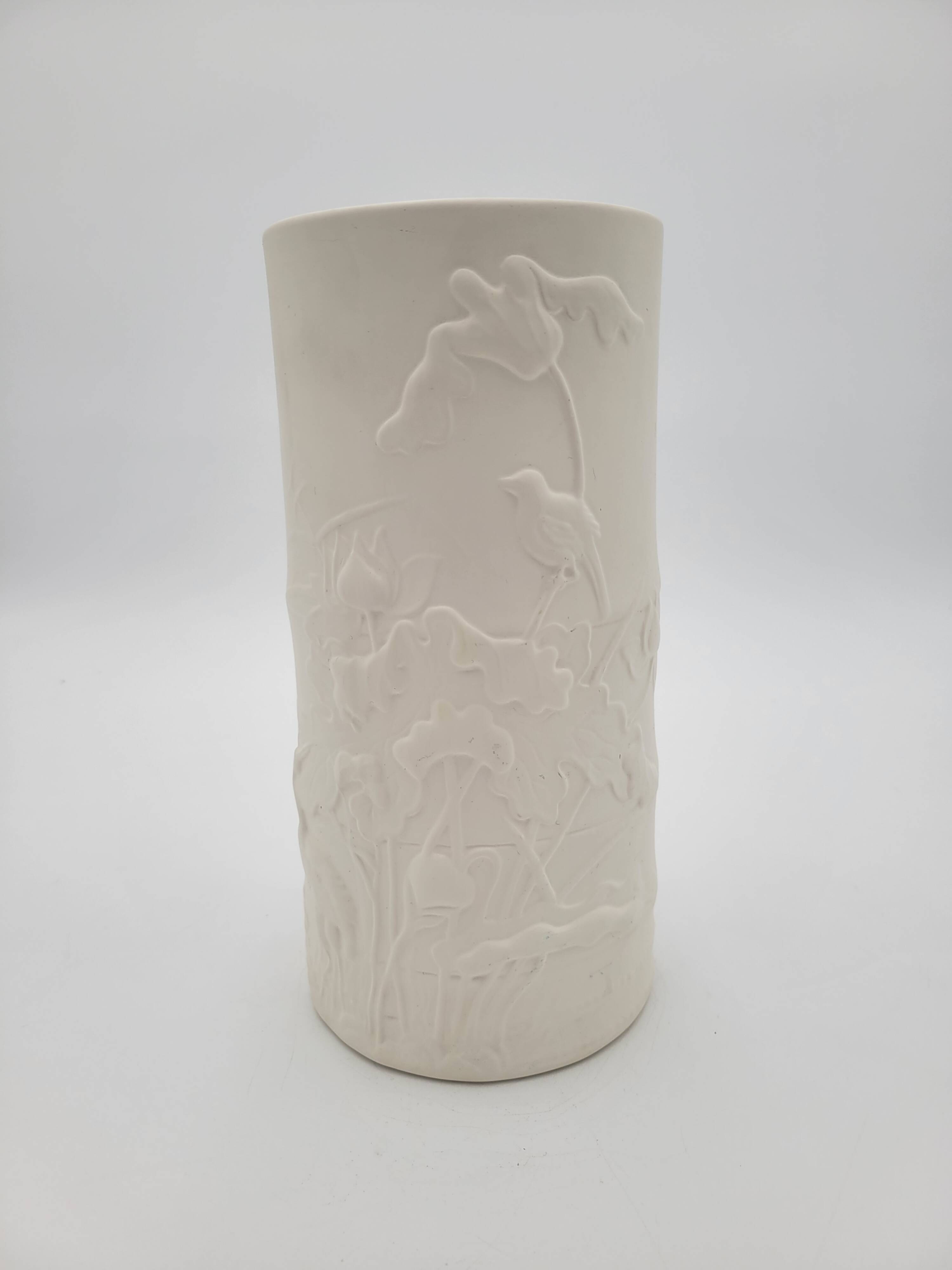 Gien matte porcelain vase