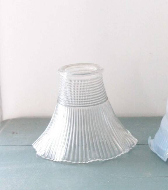 Vintage glass lampshade for lighting.
