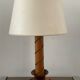 Lampe vintage en bois années 60-70