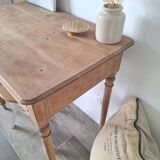 Farmhouse desk / console / side table in solid oak, country style.