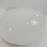 Vintage opaline ceiling lamp pair