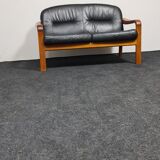 Vintage teak Danish design two seat sofa by Komfort Denmark