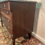 Empire style chest of drawers in solid mahogany