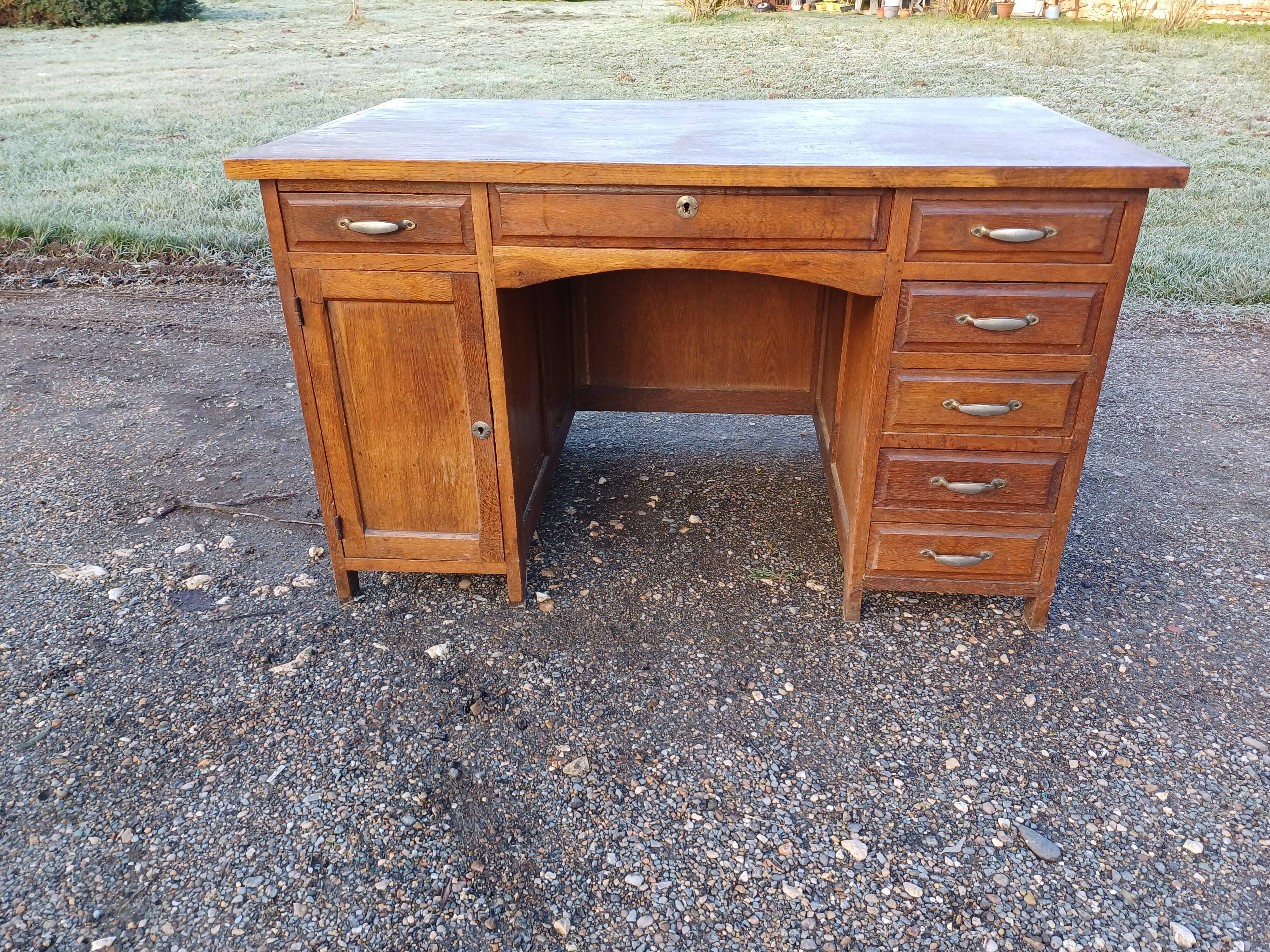 Oak Administration Desk from the 1930s