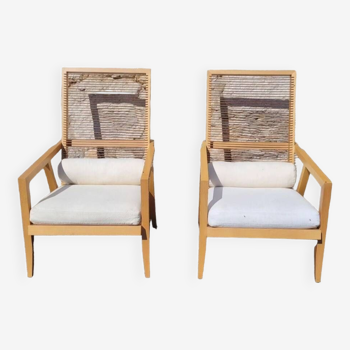 Pair of vintage armchairs by Franco Bizzozzero for Pierantonio Bonacina