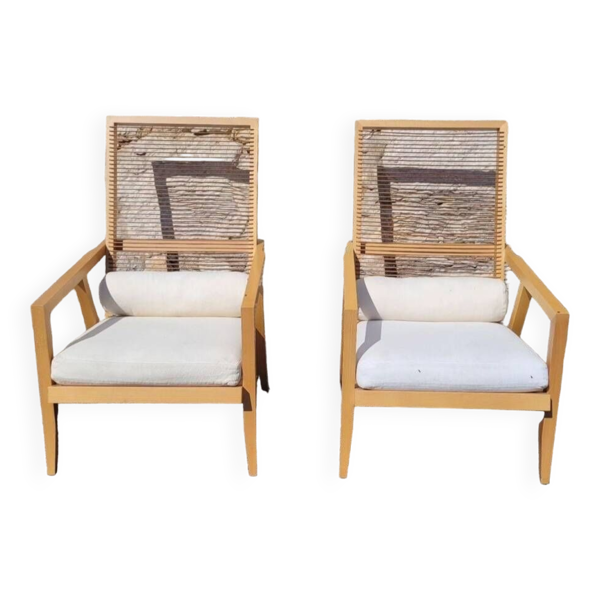 Paire de fauteuils vintage par Franco Bizzozzero pour Pierantonio Bonacina