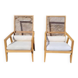 Pair of vintage armchairs by Franco Bizzozzero for Pierantonio Bonacina